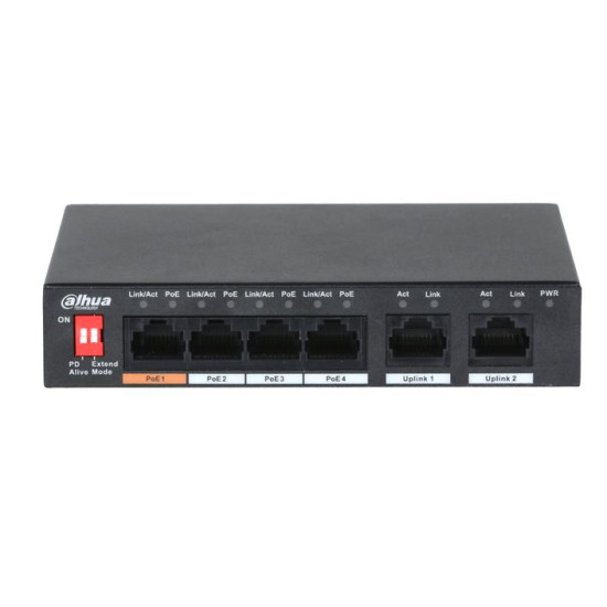 Switch|DAHUA|PFS3006-4ET-60|Type L2|PoE ports 4|60 Watts|DH-PFS3006-4ET-60-V2 Switch|DAHUA|PFS3006-4ET-60|Type L2|PoE ports 4|60 Watts|DH-PFS3006-4ET-60-V2