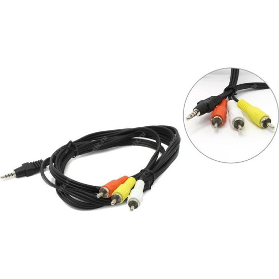 CABLE AUDIO 3.5MM 4PIN TO 3RCA/AV 2M CCA-4P2R-2M GEMBIRD