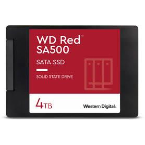 SSD|WESTERN DIGITAL|Red SA500|4TB|SATA 3.0|Write speed 520 MBytes/sec|Read speed 560 MBytes/sec|2,5"|TBW 500 TB|MTBF 1750000 hours|WDS400T2R0A SSD|WESTERN DIGITAL|Red SA500|4TB|SATA 3.0|Write speed 520 MBytes/sec|Read speed 560 MBytes/sec|2,5"|TBW 500 TB|MTBF 1750000 hours|WDS400T2R0A
