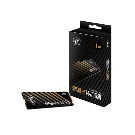 SSD|MSI|SPATIUM M470 PRO|1TB|M.2|PCIe Gen4|NVMe|3D NAND|Write speed 4500 MBytes/sec|Read speed 6000 MBytes/sec|2.15mm|TBW 320 TB|MTBF 150000 hours|S78-440L0J0-P83 SSD|MSI|SPATIUM M470 PRO|1TB|M.2|PCIe Gen4|NVMe|3D NAND|Write speed 4500 MBytes/sec|Read speed 6000 MBytes/sec|2.15mm|TBW 320 TB|MTBF 150000 hours|S78-440L0J0-P83