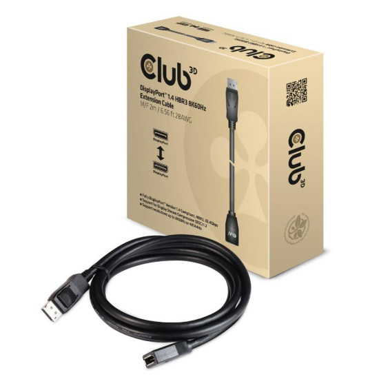CABLE DP TO DP 2M/M/F CAC-1022 CLUB3D CABLE DP TO DP 2M/M/F CAC-1022 CLUB3D