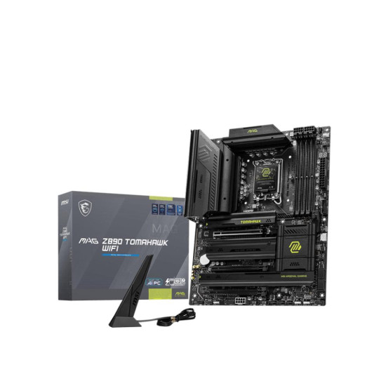 Mainboard|MSI|Intel Z890|LGA1851|ATX|Memory DDR5|Memory slots 4|2xPCI-Express 4.0 4x |1xPCI-Express 5.0 16x|4xM.2|1xHDMI|4xUSB 2.0|3xUSB 3.2|1xUSB-C|2xUSB-C w/Thunderbolt|1xOptical S/PDIF|1xRJ45|2xAudio port|MAGZ890TOMAHAWKWIFI Mainboard|MSI|Intel Z890|LGA1851|ATX|Memory DDR5|Memory slots 4|2xPCI-Express 4.0 4x |1xPCI-Express 5.0 16x|4xM.2|1xHDMI|4xUSB 2.0|3xUSB 3.2|1xUSB-C|2xUSB-C w/Thunderbolt|1xOptical S/PDIF|1xRJ45|2xAudio port|MAGZ890TOMAHAWKWIFI