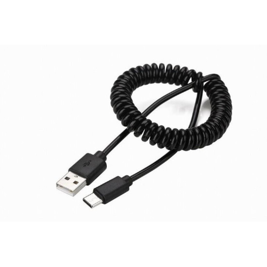 CABLE USB2 TO USB-C COILED/CC-USB2C-AMCM-0.6M GEMBIRD CABLE USB2 TO USB-C COILED/CC-USB2C-AMCM-0.6M GEMBIRD