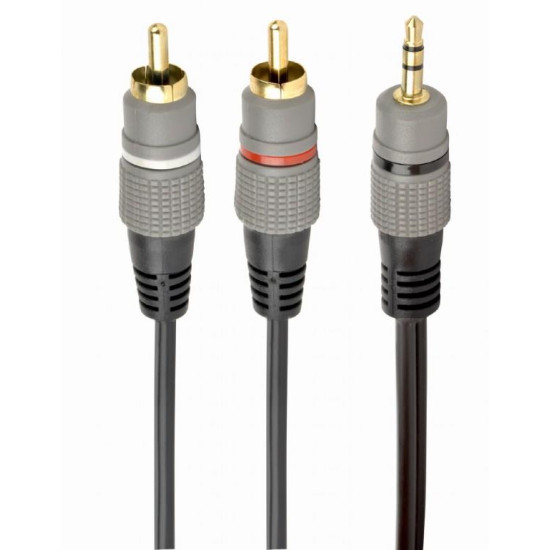 CABLE AUDIO 3.5MM TO 2RCA 2.5M/GOLD CCA-352-2.5M GEMBIRD