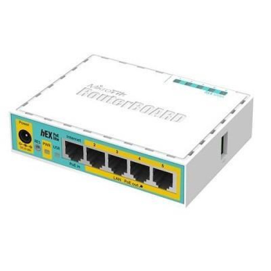 NET ROUTER 10/100M 5PORT HEX/POE LITE RB750UPR2 MIKROTIK NET ROUTER 10/100M 5PORT HEX/POE LITE RB750UPR2 MIKROTIK