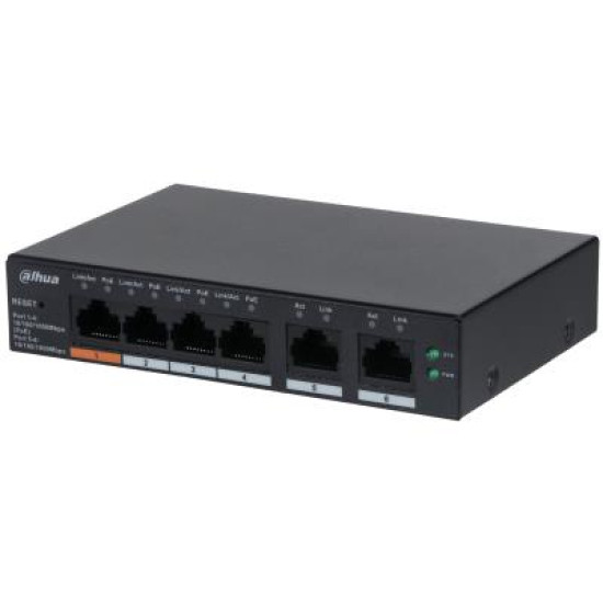 Switch|DAHUA|CS4006-4GT-60|Type L2|Desktop/pedestal|PoE ports 4|60 Watts|DH-CS4006-4GT-60 Switch|DAHUA|CS4006-4GT-60|Type L2|Desktop/pedestal|PoE ports 4|60 Watts|DH-CS4006-4GT-60