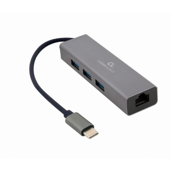 I/O ADAPTER USB-C TO LAN RJ45/USB HUB A-CMU3-LAN-01 GEMBIRD I/O ADAPTER USB-C TO LAN RJ45/USB HUB A-CMU3-LAN-01 GEMBIRD