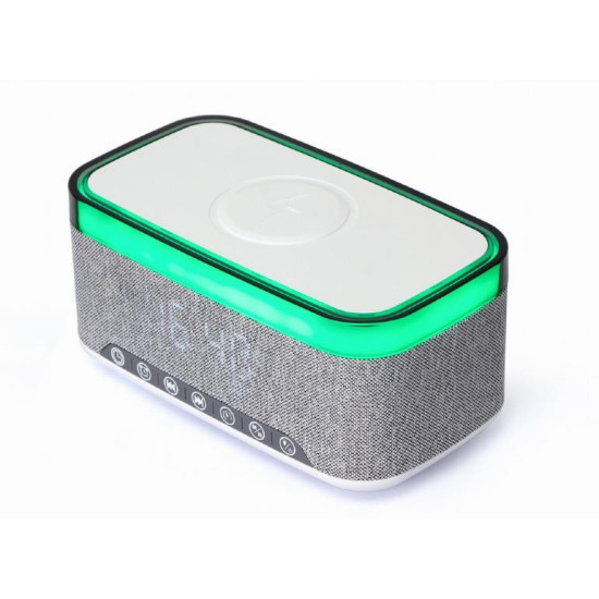 MOBILE CHARGER WRL&ALARM CLOCK/DAC-SPKBT-QC15-GR GEMBIRD MOBILE CHARGER WRL&ALARM CLOCK/DAC-SPKBT-QC15-GR GEMBIRD