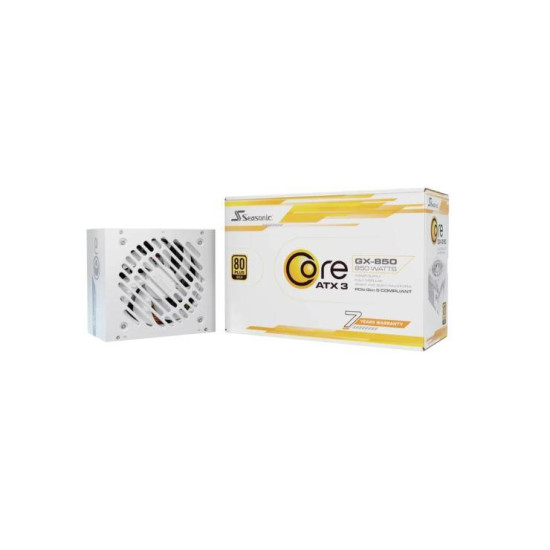 Power Supply|SEASONIC|CORE GX White|850 Watts|Efficiency 80 PLUS GOLD|MTBF 100000 hours|SRP-CGX851-A5A32SF-W Power Supply|SEASONIC|CORE GX White|850 Watts|Efficiency 80 PLUS GOLD|MTBF 100000 hours|SRP-CGX851-A5A32SF-W