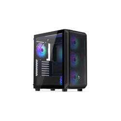Case|ENDORFY|Arx 500 ARGB|MidiTower|Case product features Transparent panel|Not included|ATX|MicroATX|MiniITX|Colour Black|EY2A011