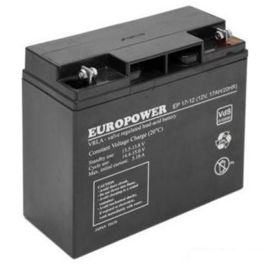 BATTERY 12V 17AH VRLA/EP17-12 EUROPOWER EMU BATTERY 12V 17AH VRLA/EP17-12 EUROPOWER EMU