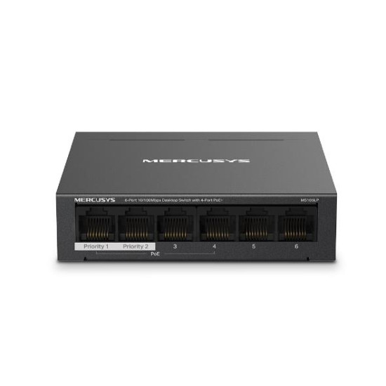 Switch|MERCUSYS|Desktop/pedestal|6x10Base-T / 100Base-TX|PoE+ ports 4|MS106LP Switch|MERCUSYS|Desktop/pedestal|6x10Base-T / 100Base-TX|PoE+ ports 4|MS106LP