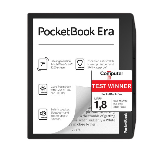 E-Reader|POCKETBOOK|Era|7"|1264x1680|1xUSB-C|Bluetooth|Silver|PB700-U-16-WW E-Reader|POCKETBOOK|Era|7"|1264x1680|1xUSB-C|Bluetooth|Silver|PB700-U-16-WW