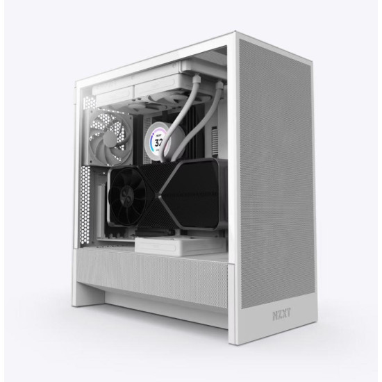Case|NZXT|H5 Flow|MidiTower|Case product features Transparent panel|Not included|ATX|EATX|MicroATX|MiniITX|Colour White|CC-H52FW-01 Case|NZXT|H5 Flow|MidiTower|Case product features Transparent panel|Not included|ATX|EATX|MicroATX|MiniITX|Colour White|CC-H52FW-01