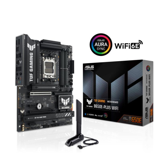 Mainboard|ASUS|AMD B650|SAM5|ATX|Memory DDR5|Memory slots 4|1xPCI-Express 4.0 1x|1xPCI-Express 4.0 16x|1xPCI-Express 5.0 16x|3xM.2|1xHDMI|1xDisplayPort|6xUSB 2.0|3xUSB 3.2|1xUSB-C|1xRJ45|3xAudio port|TUFGAMINGB650EPLUSWIFI Mainboard|ASUS|AMD B650|SAM5|ATX|Memory DDR5|Memory slots 4|1xPCI-Express 4.0 1x|1xPCI-Express 4.0 16x|1xPCI-Express 5.0 16x|3xM.2|1xHDMI|1xDisplayPort|6xUSB 2.0|3xUSB 3.2|1xUSB-C|1xRJ45|3xAudio port|TUFGAMINGB650EPLUSWIFI