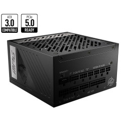 Power Supply|MSI|850 Watts|Efficiency 80 PLUS GOLD|PFC Active|MPGA850GPCIE5