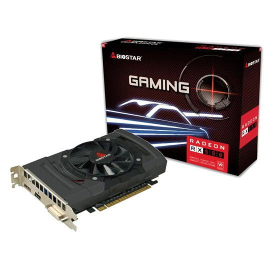 Graphics Card|BIOSTAR|AMD Radeon RX 550|4 GB|GDDR5|128 bit|PCIE 3.0 16x|GPU 1100 MHz|Single Slot Fansink|1xDVI-D|1xHDMI|1xDisplayPort|VA5505RF41 Graphics Card|BIOSTAR|AMD Radeon RX 550|4 GB|GDDR5|128 bit|PCIE 3.0 16x|GPU 1100 MHz|Single Slot Fansink|1xDVI-D|1xHDMI|1xDisplayPort|VA5505RF41