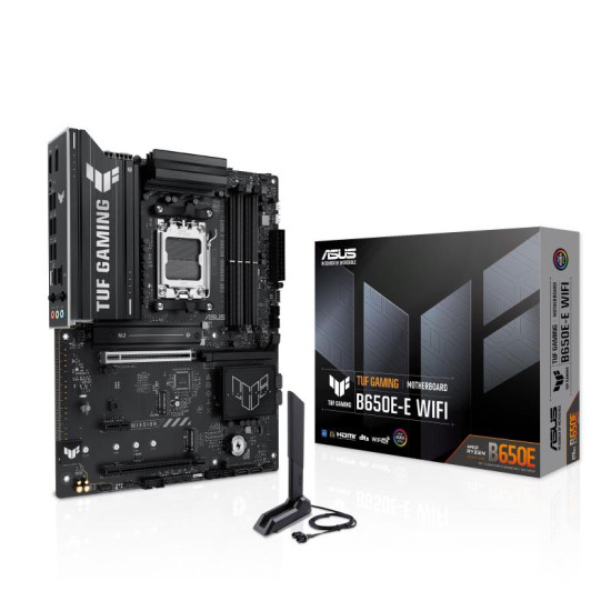 Mainboard|ASUS|AMD B650|ATX|Memory DDR5|Memory slots 4|1xPCI-Express 4.0 1x|1xPCI-Express 4.0 16x|1xPCI-Express 5.0 16x|3xM.2|1xHDMI|1xDisplayPort|3xUSB 2.0|3xUSB 3.2|2xUSB-C|3xAudio port|TUFGAMINGB650E-EWIFI Mainboard|ASUS|AMD B650|ATX|Memory DDR5|Memory slots 4|1xPCI-Express 4.0 1x|1xPCI-Express 4.0 16x|1xPCI-Express 5.0 16x|3xM.2|1xHDMI|1xDisplayPort|3xUSB 2.0|3xUSB 3.2|2xUSB-C|3xAudio port|TUFGAMINGB650E-EWIFI