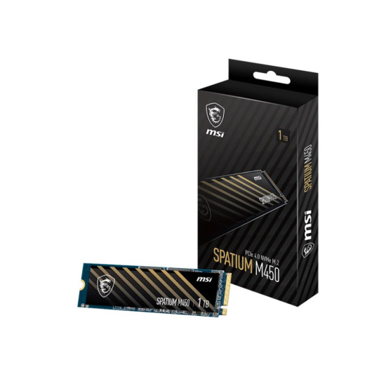 SSD|MSI|SPATIUM M450|1TB|M.2|PCIe Gen4|NVMe|3D NAND|Write speed 2400 MBytes/sec|Read speed 3400 MBytes/sec|2.15mm|TBW 350 TB|MTBF 1500000 hours|S78-440L0M0-P83 SSD|MSI|SPATIUM M450|1TB|M.2|PCIe Gen4|NVMe|3D NAND|Write speed 2400 MBytes/sec|Read speed 3400 MBytes/sec|2.15mm|TBW 350 TB|MTBF 1500000 hours|S78-440L0M0-P83