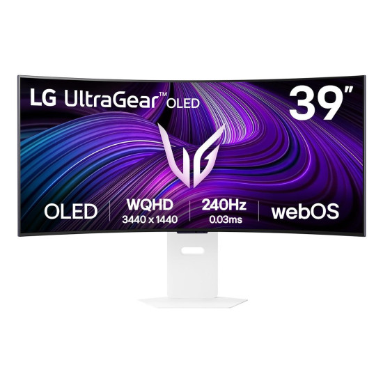 Monitor|LG|39GX90SA-W|39"|Gaming/Curved/21 : 9|Swivel|Height adjustable|Tilt|Matte|Panel OLED|3440x1440|21:9|240Hz|0.03 ms|Speakers|Colour White|39GX90SA-W Monitor|LG|39GX90SA-W|39"|Gaming/Curved/21 : 9|Swivel|Height adjustable|Tilt|Matte|Panel OLED|3440x1440|21:9|240Hz|0.03 ms|Speakers|Colour White|39GX90SA-W