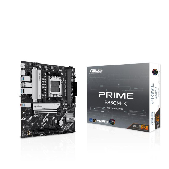 Mainboard|ASUS|AMD B850|SAM5|Micro-ATX|Memory DDR5|Memory slots 2|1xPCI-Express 4.0 16x|1xPCI-Express 5.0 16x|2xM.2|1xHDMI|1xDisplayPort|4xUSB 2.0|4xUSB 3.2|1xPS/2|3xAudio port|PRIMEB850M-K Mainboard|ASUS|AMD B850|SAM5|Micro-ATX|Memory DDR5|Memory slots 2|1xPCI-Express 4.0 16x|1xPCI-Express 5.0 16x|2xM.2|1xHDMI|1xDisplayPort|4xUSB 2.0|4xUSB 3.2|1xPS/2|3xAudio port|PRIMEB850M-K