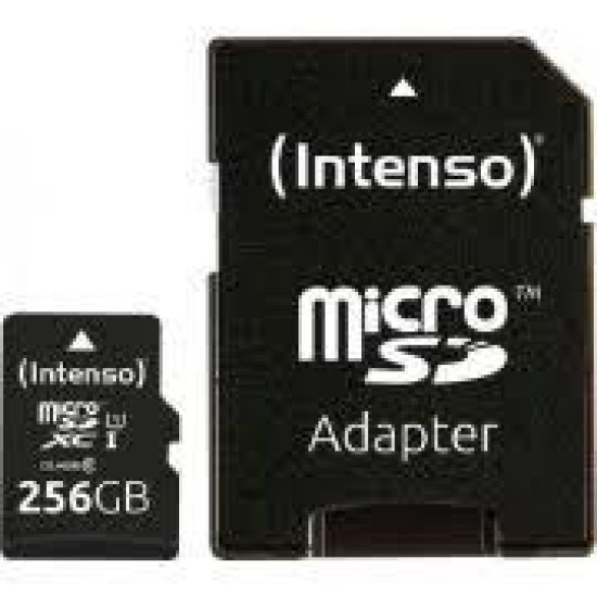 MEMORY MICRO SDXC 256GB UHS-I/W/ADAPTER 3423492 INTENSO MEMORY MICRO SDXC 256GB UHS-I/W/ADAPTER 3423492 INTENSO