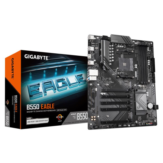 Mainboard|GIGABYTE|AMD B550|SAM4|ATX|Memory DDR4|Memory slots 4|4xPCI-Express 3.0 1x|1xPCI-Express 4.0 16x|2xM.2|1xHDMI|4xUSB 2.0|1xUSB 3.2 type B|2xUSB 3.2|1xUSB-C|1xRJ45|3xAudio port|B550EAGLE1.0 Mainboard|GIGABYTE|AMD B550|SAM4|ATX|Memory DDR4|Memory slots 4|4xPCI-Express 3.0 1x|1xPCI-Express 4.0 16x|2xM.2|1xHDMI|4xUSB 2.0|1xUSB 3.2 type B|2xUSB 3.2|1xUSB-C|1xRJ45|3xAudio port|B550EAGLE1.0