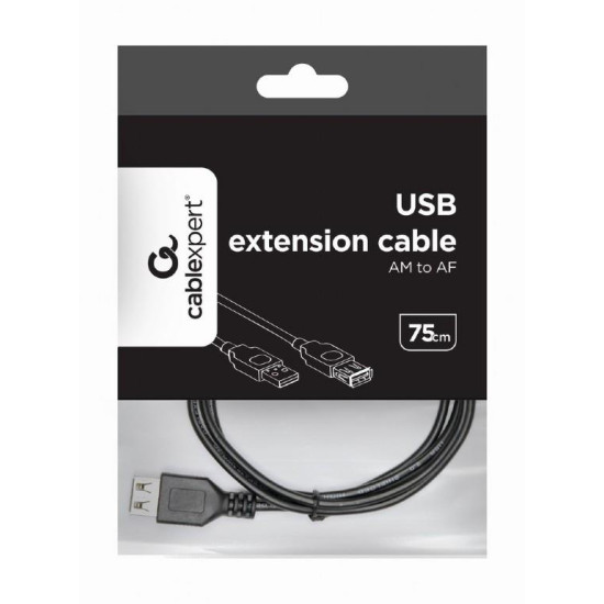 CABLE USB2 EXTENSION AM-AF/CC-USB2-AMAF75CM/300BK GEMBIRD CABLE USB2 EXTENSION AM-AF/CC-USB2-AMAF75CM/300BK GEMBIRD