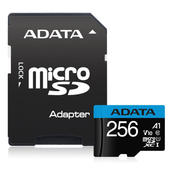 MEMORY MICRO SDXC 256GB W/AD./AUSDX256GUICL10A1-RA1 ADATA MEMORY MICRO SDXC 256GB W/AD./AUSDX256GUICL10A1-RA1 ADATA