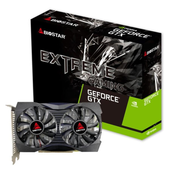 Graphics Card|BIOSTAR|NVIDIA GeForce GTX 1050|4 GB|GDDR5|128 bit|PCIE 4.0 16x|GPU 1354 MHz|Dual Slot Fansink|1xDVI-D|1xHDMI|1xDisplayPort|VN1055XF41 Graphics Card|BIOSTAR|NVIDIA GeForce GTX 1050|4 GB|GDDR5|128 bit|PCIE 4.0 16x|GPU 1354 MHz|Dual Slot Fansink|1xDVI-D|1xHDMI|1xDisplayPort|VN1055XF41