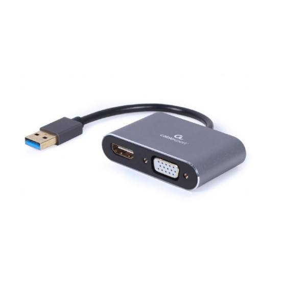 I/O ADAPTER USB3 TO HDMI/VGA/GREY A-USB3-HDMIVGA-01 GEMBIRD I/O ADAPTER USB3 TO HDMI/VGA/GREY A-USB3-HDMIVGA-01 GEMBIRD