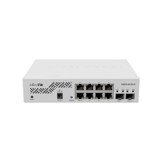 Switch|MIKROTIK|CSS610-8G-2S+IN|Desktop/pedestal|8x10Base-T / 100Base-TX / 1000Base-T|2xSFP+|CSS610-8G-2S+IN Switch|MIKROTIK|CSS610-8G-2S+IN|Desktop/pedestal|8x10Base-T / 100Base-TX / 1000Base-T|2xSFP+|CSS610-8G-2S+IN