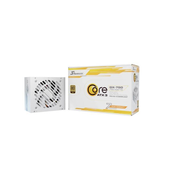 Power Supply|SEASONIC|CORE GX White|750 Watts|Efficiency 80 PLUS GOLD|MTBF 100000 hours|SRP-CGX751-A5A32SF-W Power Supply|SEASONIC|CORE GX White|750 Watts|Efficiency 80 PLUS GOLD|MTBF 100000 hours|SRP-CGX751-A5A32SF-W