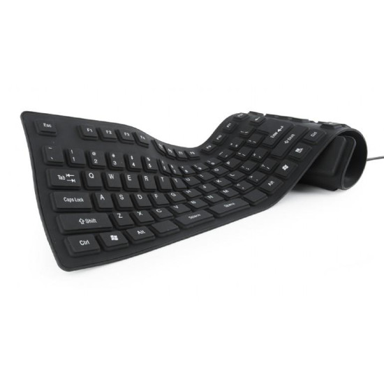 KEYBOARD FLEXIBLE USB ENG/BLACK KB-109F-B GEMBIRD KEYBOARD FLEXIBLE USB ENG/BLACK KB-109F-B GEMBIRD