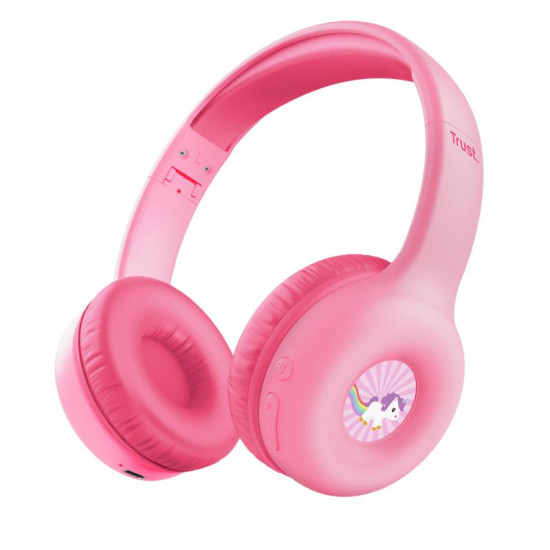 HEADPHONES WRL NOUNA KIDS/PINK 25274 TRUST HEADPHONES WRL NOUNA KIDS/PINK 25274 TRUST