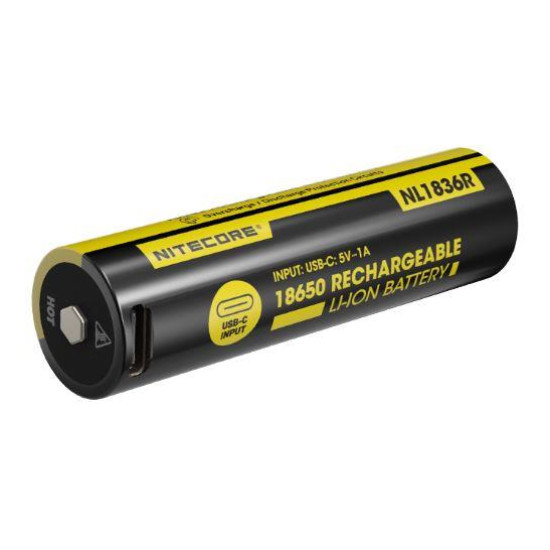BATTERY RECH. LI-ION 3.6V/NL1836R(3600MAH) NITECORE BATTERY RECH. LI-ION 3.6V/NL1836R(3600MAH) NITECORE