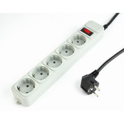 CABLE POWER EXTENSION 3M/5OUTL SPG3-B-10C GEMBIRD
