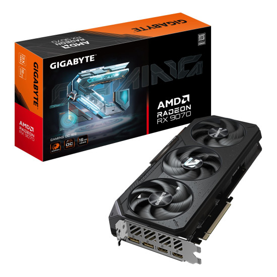 Graphics Card|GIGABYTE|AMD Radeon RX 9070|16 GB|GDDR6|256 bit|PCIE 5.0 16x|Triple slot Fansink|2xHDMI|2xDisplayPort|R9070GAMINGOC-16GD1.0 Graphics Card|GIGABYTE|AMD Radeon RX 9070|16 GB|GDDR6|256 bit|PCIE 5.0 16x|Triple slot Fansink|2xHDMI|2xDisplayPort|R9070GAMINGOC-16GD1.0