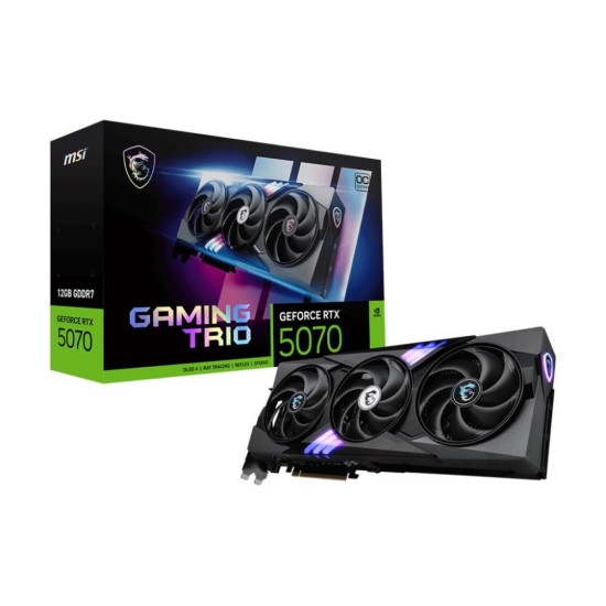 Graphics Card|MSI|NVIDIA GeForce RTX 5070|12 GB|GDDR7|192 bit|PCIE 5.0 16x|Triple slot Fansink|1xHDMI|3xDisplayPort|RTX507012GGAMTRIOOC Graphics Card|MSI|NVIDIA GeForce RTX 5070|12 GB|GDDR7|192 bit|PCIE 5.0 16x|Triple slot Fansink|1xHDMI|3xDisplayPort|RTX507012GGAMTRIOOC
