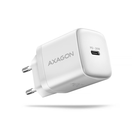 MOBILE CHARGER WALL USB-C 20W/1PORT WHITE ACU-PD20W AXAGON MOBILE CHARGER WALL USB-C 20W/1PORT WHITE ACU-PD20W AXAGON