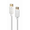 CABLE DISPLAY PORT 1.8M/WHITE CC-DP2-6-W GEMBIRD