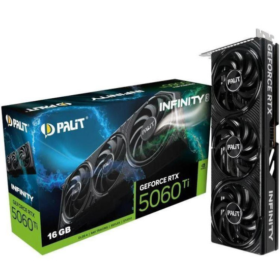 Graphics Card|PALIT|NVIDIA GeForce RTX 5060 Ti|16 GB|GDDR7|128 bit|PCIE 5.0 16x|Memory 1750 MHz|Triple slot Fansink|1xHDMI|3xDisplayPort|NE7506T019T1-GB2061S Graphics Card|PALIT|NVIDIA GeForce RTX 5060 Ti|16 GB|GDDR7|128 bit|PCIE 5.0 16x|Memory 1750 MHz|Triple slot Fansink|1xHDMI|3xDisplayPort|NE7506T019T1-GB2061S