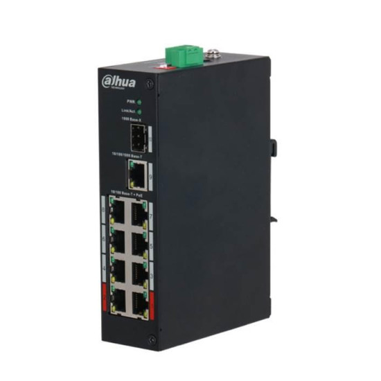 Switch|DAHUA|PFS3110-8ET-96-V2|PoE ports 8|96 Watts|DH-PFS3110-8ET-96-V2 Switch|DAHUA|PFS3110-8ET-96-V2|PoE ports 8|96 Watts|DH-PFS3110-8ET-96-V2