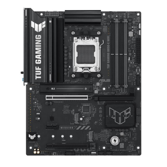 Mainboard|ASUS|AMD B850|SAM5|ATX|Memory DDR5|Memory slots 4|1xPCI-Express 4.0 1x|1xPCI-Express 4.0 16x|1xPCI-Express 5.0 16x|3xM.2|1xHDMI|1xDisplayPort|3xUSB 2.0|4xUSB 3.2|1xUSB-C|1xRJ45|3xAudio port|TUFGAMINGB850-EWIFI Mainboard|ASUS|AMD B850|SAM5|ATX|Memory DDR5|Memory slots 4|1xPCI-Express 4.0 1x|1xPCI-Express 4.0 16x|1xPCI-Express 5.0 16x|3xM.2|1xHDMI|1xDisplayPort|3xUSB 2.0|4xUSB 3.2|1xUSB-C|1xRJ45|3xAudio port|TUFGAMINGB850-EWIFI
