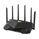 Wireless Router|ASUS|Wireless Router|6000 Mbps|Mesh|Wi-Fi 5|Wi-Fi 6|IEEE 802.11a|IEEE 802.11b|IEEE 802.11g|IEEE 802.11n|USB 3.2|4x10/100/1000M|1x2.5GbE|LAN \ WAN ports 1|Number of antennas 6|TUFGAMINGAX6000 Wireless Router|ASUS|Wireless Router|6000 Mbps|Mesh|Wi-Fi 5|Wi-Fi 6|IEEE 802.11a|IEEE 802.11b|IEEE 802.11g|IEEE 802.11n|USB 3.2|4x10/100/1000M|1x2.5GbE|LAN \ WAN ports 1|Number of antennas 6|TUFGAMINGAX6000