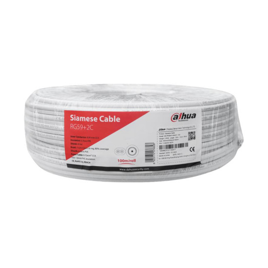 CABLE RG59 COAX+PWR 100M WHITE/PFM941I-RG59N/21-100-W DAHUA