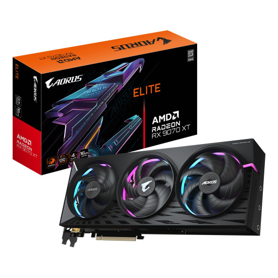 Graphics Card|GIGABYTE|AMD Radeon RX 9070 XT|16 GB|GDDR6|256 bit|PCIE 5.0 16x|Triple slot Heatpipe|2xHDMI|2xDisplayPort|R9070XTAORUSE-16GD1.0 Graphics Card|GIGABYTE|AMD Radeon RX 9070 XT|16 GB|GDDR6|256 bit|PCIE 5.0 16x|Triple slot Heatpipe|2xHDMI|2xDisplayPort|R9070XTAORUSE-16GD1.0