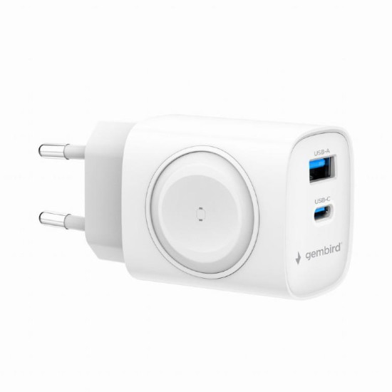 CHARGER USB 2IN1 20W 2PORT/TA-UC-PDQCW20-01-W GEMBIRD CHARGER USB 2IN1 20W 2PORT/TA-UC-PDQCW20-01-W GEMBIRD
