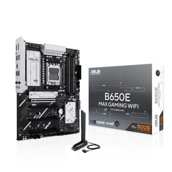 Mainboard|ASUS|AMD B650|SAM5|ATX|Memory DDR5|Memory slots 4|2xPCI-Express 3.0 16x|1xPCI-Express 4.0 16x|1xPCI-Express 5.0 16x|3xM.2|1xHDMI|1xDisplayPort|2xUSB 2.0|5xUSB 3.2|1xUSB-C|1xRJ45|3xAudio port|B650EMAXGAMINGWIFI Mainboard|ASUS|AMD B650|SAM5|ATX|Memory DDR5|Memory slots 4|2xPCI-Express 3.0 16x|1xPCI-Express 4.0 16x|1xPCI-Express 5.0 16x|3xM.2|1xHDMI|1xDisplayPort|2xUSB 2.0|5xUSB 3.2|1xUSB-C|1xRJ45|3xAudio port|B650EMAXGAMINGWIFI