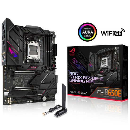 Mainboard|ASUS|AMD B650|SAM5|ATX|Memory DDR5|Memory slots 4|1xPCI-Express 4.0 16x|2xPCI-Express 5.0 16x|4xM.2|1xHDMI|1xDisplayPort|4xUSB 2.0|6xUSB 3.2|2xUSB-C|1xOptical S/PDIF|1xRJ45|5xAudio port|STRIXB650E-EGAMINGWIFI Mainboard|ASUS|AMD B650|SAM5|ATX|Memory DDR5|Memory slots 4|1xPCI-Express 4.0 16x|2xPCI-Express 5.0 16x|4xM.2|1xHDMI|1xDisplayPort|4xUSB 2.0|6xUSB 3.2|2xUSB-C|1xOptical S/PDIF|1xRJ45|5xAudio port|STRIXB650E-EGAMINGWIFI